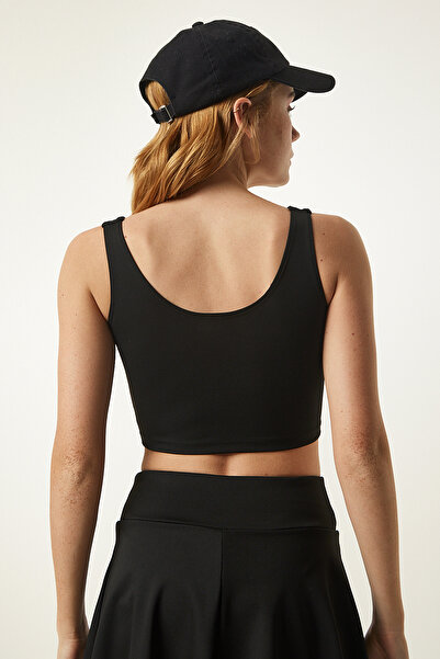 Happiness İstanbul Pletená sportovní podprsenka Black Strap Shaper OW00024