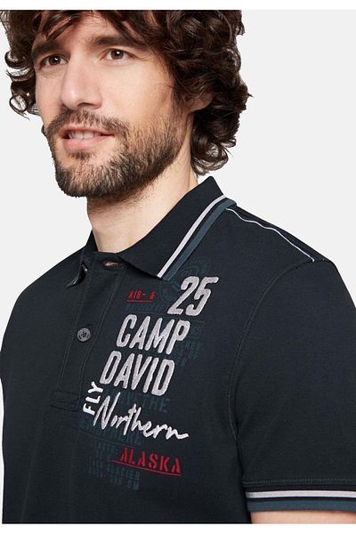 Camp David Poloshirt ALASKA BUZ TOUR Polo-Kurzarmshirt