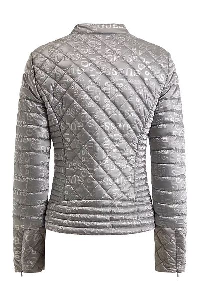 Guess Jacke Steppjacke NEW VONA JACKET mit Stehkragen und allover Label-Wording