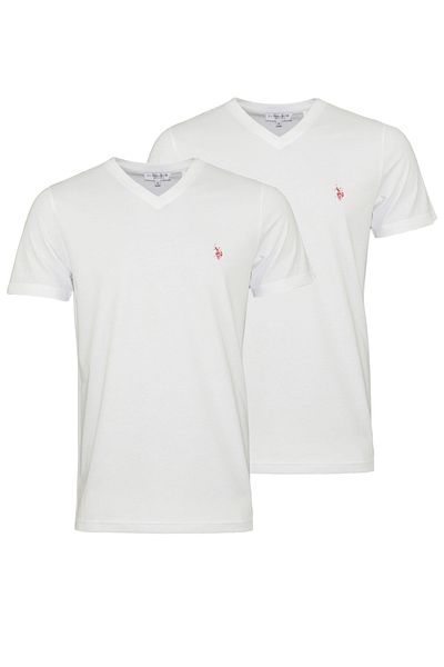 U.S. Polo Assn. 2er Pack T-Shirts mit V-Ausschnitt