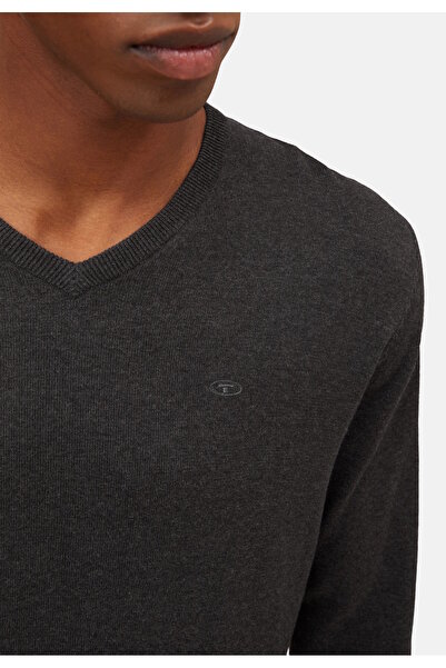 Tom Tailor Strickpullover Basic Pullover V-Ausschnitt