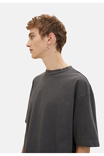 Tom Tailor Gömlek Oversize-T-Shirt mit Rundhalsausschnitt aus Baumwolljersey