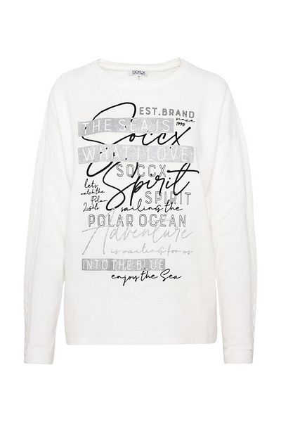 Soccx Langarmshirt „Into The Blue“