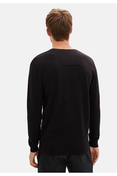 Tom Tailor Strickpullover Basic Pullover V-Ausschnitt