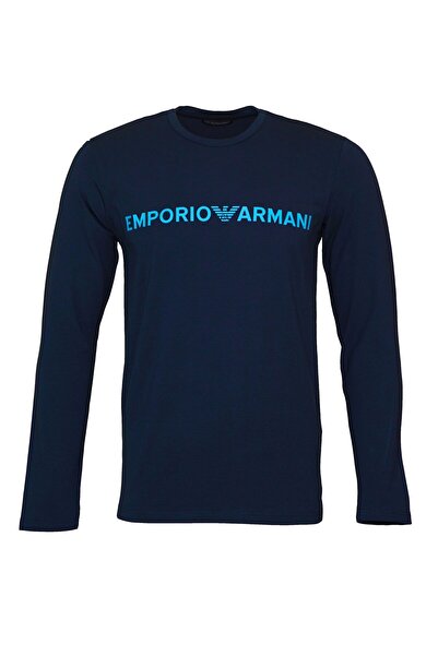 Emporio Armani Bio-Baumwolle und Megalogo des Schlafanzug-Pyjamas