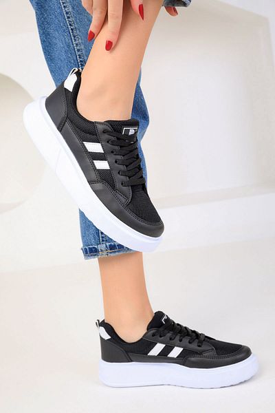 SOHO Black-White Women's Sneakers 16880