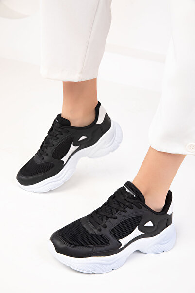 SOHO Siyah-Beyaz Kadın Sneaker 18147