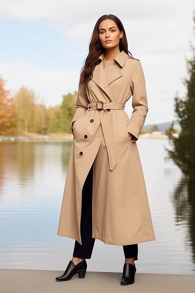Trendyol Collection Beige Belted Button Closure Trench Coat TWOAW24TR00063