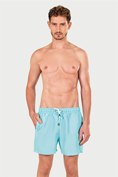 OBJE Men's Mint Two C Pocketed Swim Shorts