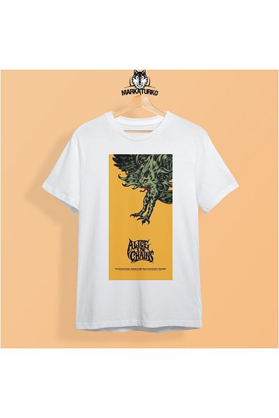 MarkaTurko Alice In Chains Printed White Special Design Βαμβακερό χτενισμένο μπλουζάκι Unisex Αφίσα-306-b108