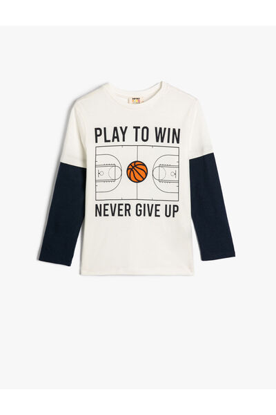 Koton 4wkb10054tk Sweatshirt für Jungen, Weiß