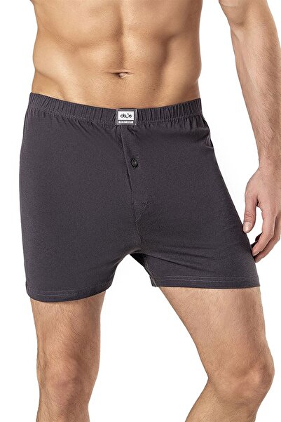 OBJE Füme Pamuklu Erkek Boxer Şort