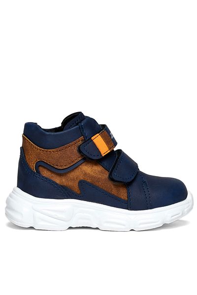 Tonny Black Pantofi pentru copii, unisex, albastru bleumarin, cafeniu, confortabili, cu velcro