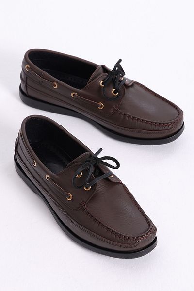 Tonny Black Men's Brown Front Laced Genuine Leather Casual Shoes