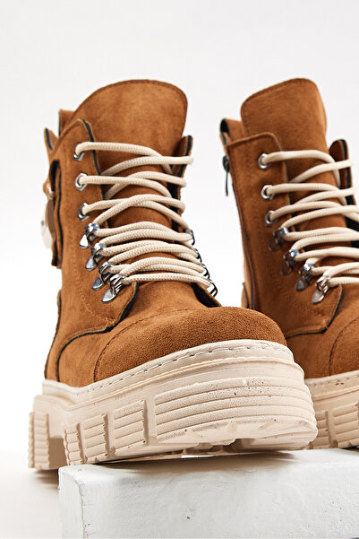 Tonny Black Dámské hnědé semišové pohodlné šněrovací dámské boty