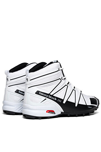 Tonny Black Unisex White Black Comfortable Fit Trekking Boots
