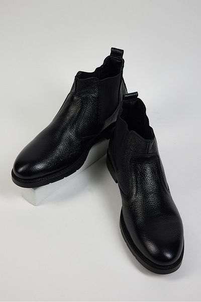 Tonny Black Ανδρικές ανδρικές μπότες μαύρες Tonny Black Άνετη Εφαρμογή από γνήσιο δέρμα