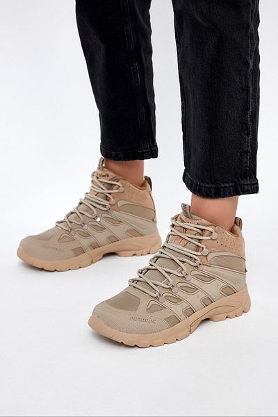 Tonny Black Unisex-Beige, bequeme Passform, wasserabweisende Unisex-Schnürstiefel