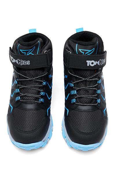 Tonny Black Çocuk Unisex Siyah Bebe Mavisi Rahat Kalıp Renkli Taban Bot