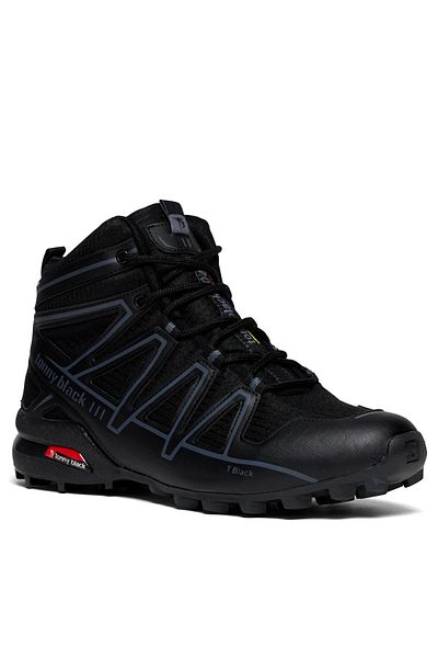 Tonny Black Schwarze Trekkingstiefel mit bequemer Passform für Unisex