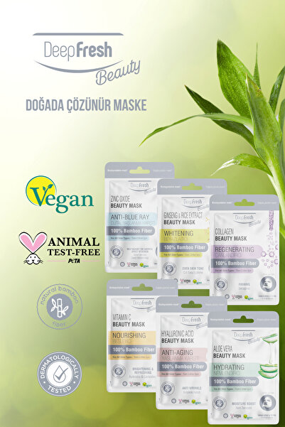 Deep Fresh Tek Kullanımlık Kağıt Yüz Maskesi 6 Adet