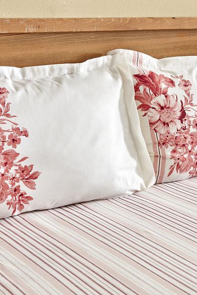 Karaca Home Melanie 100% Cotton Double Sheet Set Red Pp