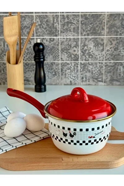 Kitchen Pembelia Rafadan Egg Boiling Pot - Enameled Egg and Sauce Pot