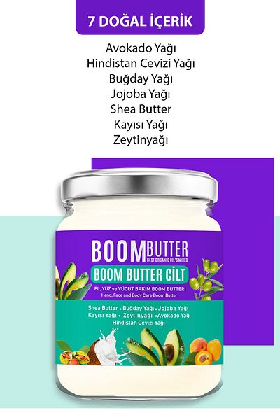 BOOM BUTTER 190 ml Containing 7 Oils - Anti-Dryness and Repairing Skin Care Oil