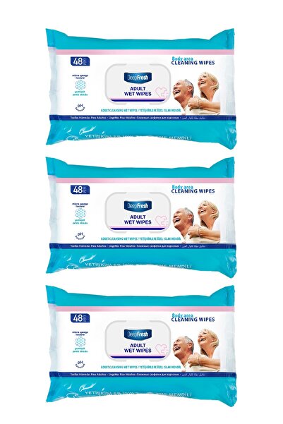 Deep Fresh Adult Body Cleansing Wipes 3 x 48 Sheets