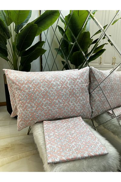 micoton PATTERNED 100% COTTON SINGLE SHEET AND PILLOW CASE SET WITHOUT ELASTIC