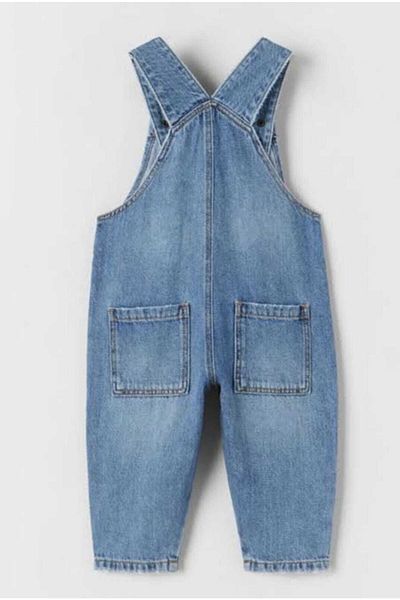 Hzmis Unisex Children's Denim Salopet with Pockets (Narrow Fit)