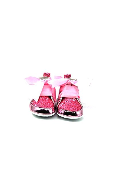 Babytor Pembe Simli Bebek Ayakkabısı