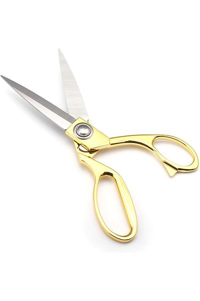 Janissary Fabric, Leather, Denim Cut 21cm Gold Yellow Professional Tailor Scissors