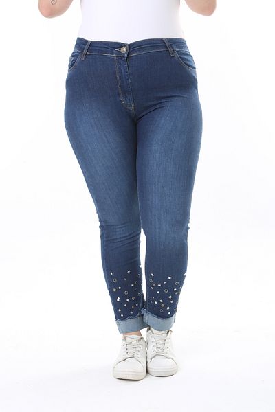 EYLÜLXXL Pantaloni de damă cu talie înaltă cu imprimeu ondulat