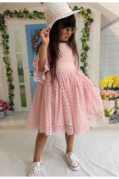 Delfini kids Rochie model prințesă pentru fetiță somon cu pălărie