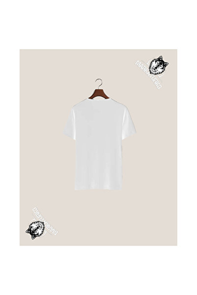 MarkaTurko ROAD RUNNER Παιδικό λευκό μπλουζάκι με εκτύπωση προσαρμοσμένου σχεδιασμού Unisex 13-45Ç