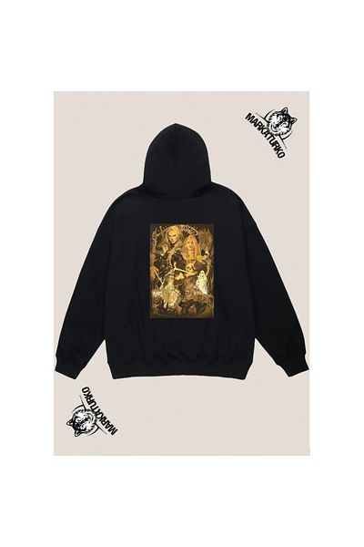 MarkaTurko FINAL FANTASY custom design back printed Black Hooded unisex Sweatshirt 405-49