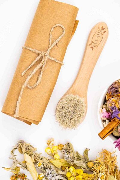 EVVAHE DOĞAL Horsehair Face Brush