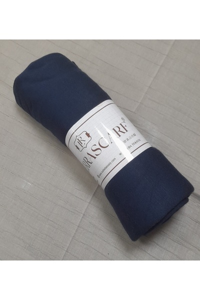 Gül Eşarp Combed Cotton Shawl Navy Blue