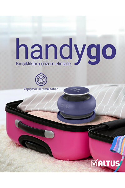 Altus handy go seyahat ütü ve kırışıklık giderici 1400 w yatay ve dikey seramik taban