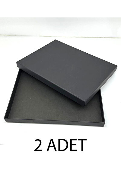 TREND 2 Adet Sert Kalın Mukavva Hediye Kutusu, Çok Amaçlı Kutu 28x21x2,5 ebat