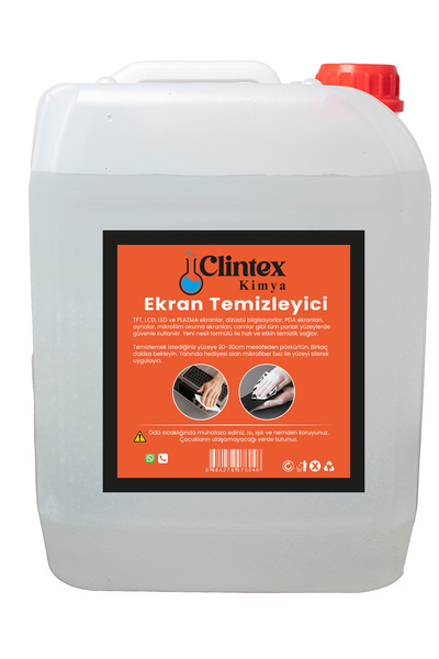 Clintex Kimya Lcd, Led, Ekran Gözlük Temizleyici 5 Lt
