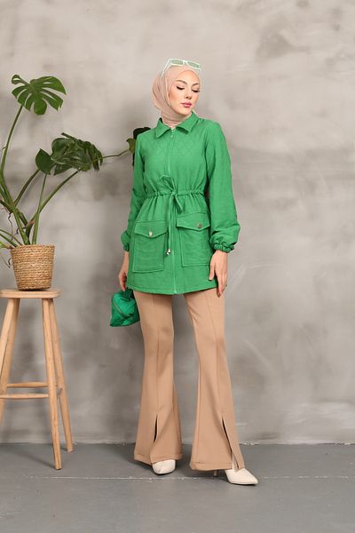 CLB COLLECTION Καπιτονέ φανελάκι με φερμουάρ