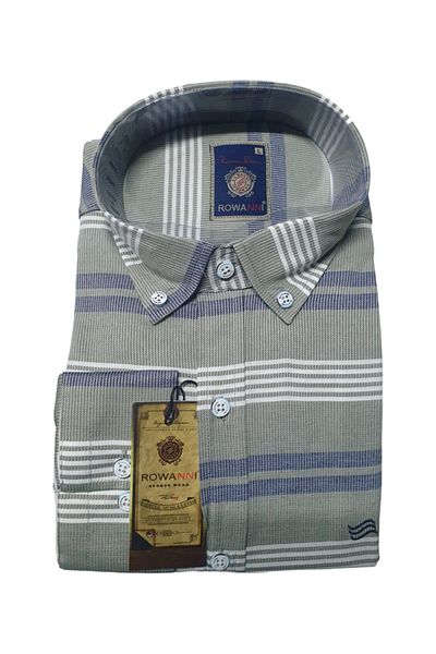 Rowanni ΑΝΔΡΙΚΟ SLIM FIT ΠΟΥΚΑΜΙΣΟ ΜΟΝΤΕΛΟ ΜΕ ΣΧΕΔΙΟ