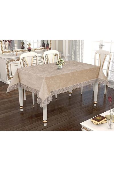ZESA HOME Луксозна гипюрна покривка за маса 160x300-160x550