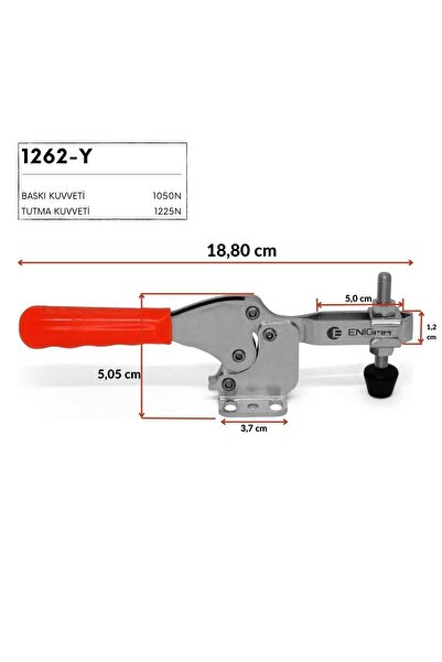 ENİGMA CLAMP Yatay Pozisyon Yatay Taban Klemp - 1262 Y - Mengene - Toggle Clamp