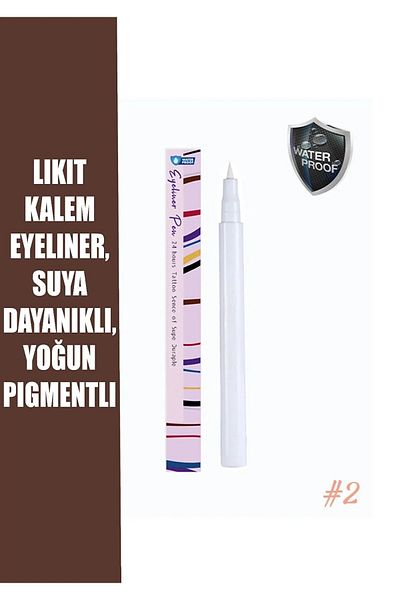 hbtasarim White Eyeliner, Liquid Pen Eyeliner, Waterproof, Intense Pigmented