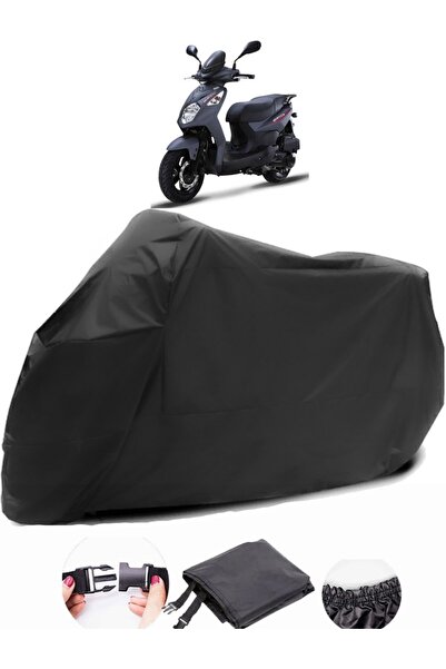 AutoZEL قماش أسود متين مقاوم للماء للدراجة النارية SYM Orbit II 125i