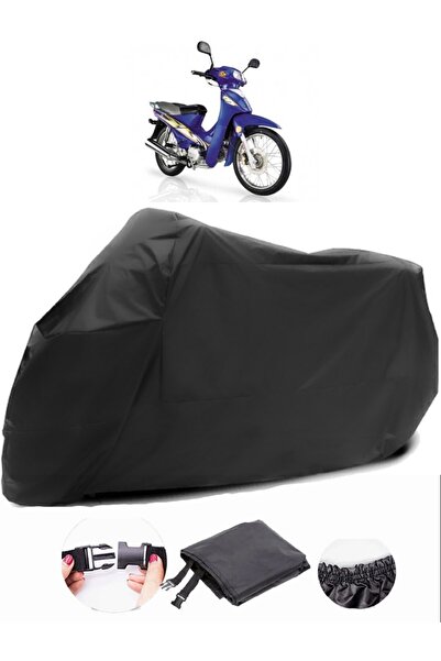 AutoZEL Kanuni Tigrina 100 v قماش مشمع أسود للدراجات النارية مقاوم للماء ومتين