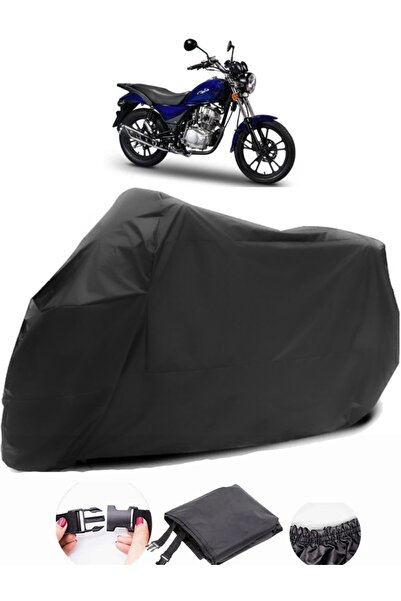 AutoZEL Motoran Fabio 150 قماش مشمع أسود للدراجات النارية مقاوم للماء